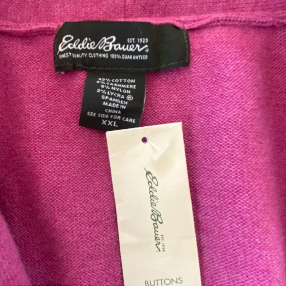 Eddie Bauer Pink Women's Cashmere Cotton Sweater - Picture 4 of 8
